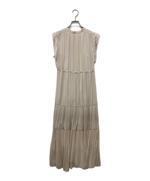 COCODEAL（ココディール）COCODEAL (ココディール) プリーツティアードノースリワンピース ベージュ サイズ:1の古着・服飾アイテム