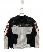 HARLEY-DAVIDSONハーレーダビッドソン）の古着「ライダースメッシュジャケット」｜ホワイト