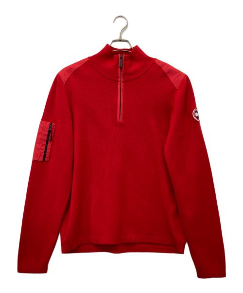 CANADA GOOSE（カナダグース）CANADA GOOSE (カナダグース) Stormont1/4ZipSweater レッド サイズ:Lの古着・服飾アイテム