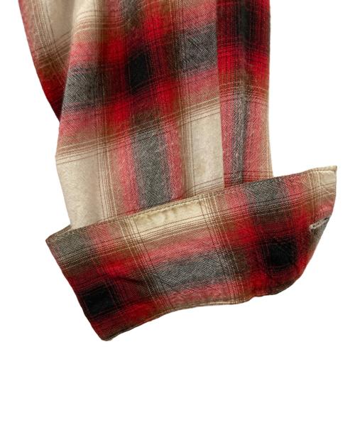 TOWN CRAFT（タウンクラフト）TOWN CRAFT (タウンクラフト) オンブレチェックシャツ/60's/船タグ ベージュ×レッド サイズ:下記参照の古着・服飾アイテム