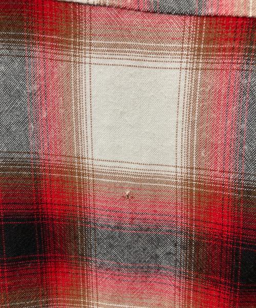 TOWN CRAFT（タウンクラフト）TOWN CRAFT (タウンクラフト) オンブレチェックシャツ/60's/船タグ ベージュ×レッド サイズ:下記参照の古着・服飾アイテム