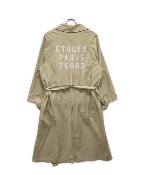 Etudes Studio（エチュードスタジオ）Etudes Studio (エチュードスタジオ) TERRITORY STENCIL ベルト付 ダブル コート ベージュ サイズ:48の古着・服飾アイテム