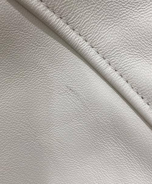 Schott（ショット）Schott (ショット) FULL LETEHER STADIUM JACKET ブラック×ホワイト サイズ:Lの古着・服飾アイテム