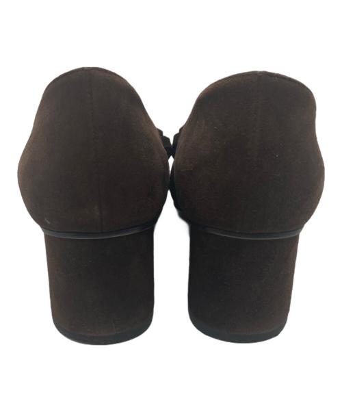 GUCCI（グッチ）GUCCI (グッチ) GGマーモントフリンジヒールスウェードパンプス ブラウン サイズ:35の古着・服飾アイテム