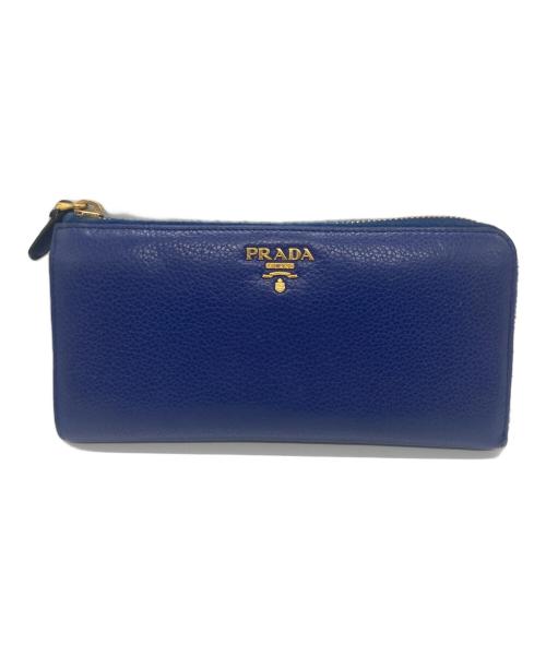 PRADA（プラダ）PRADA (プラダ) 長財布 ブルーの古着・服飾アイテム