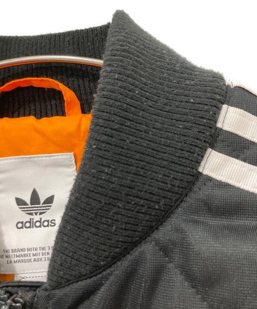 adidas（アディダス）adidas (アディダス) LONG BOMBERJACKET/ロングボンバージャケット ブラック サイズ:下記参照の古着・服飾アイテム