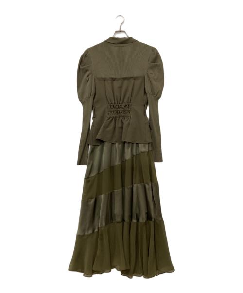 FRAY ID（フレイ アイディー）FRAY ID (フレイ アイディー) ビスチェコンビミリタリードレス オリーブ サイズ:1の古着・服飾アイテム