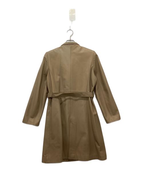 BALMAIN（バルマン）BALMAIN (バルマン) ラムレザーコート ベージュ サイズ:11の古着・服飾アイテム