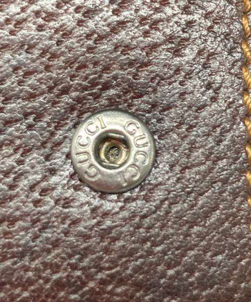 GUCCI（グッチ）GUCCI (グッチ) ウェブライン シェリーラインカードケース ブラウンの古着・服飾アイテム