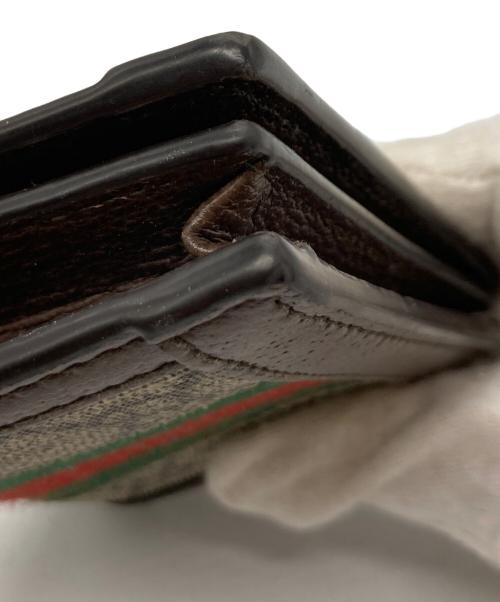 GUCCI（グッチ）GUCCI (グッチ) オフィディア GG2つ折り財布 ブラウンの古着・服飾アイテム