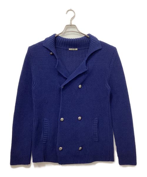 BOGLIOLI（ボリオリ）BOGLIOLI (ボリオリ) コットンニットジャケット ネイビー サイズ:Lの古着・服飾アイテム