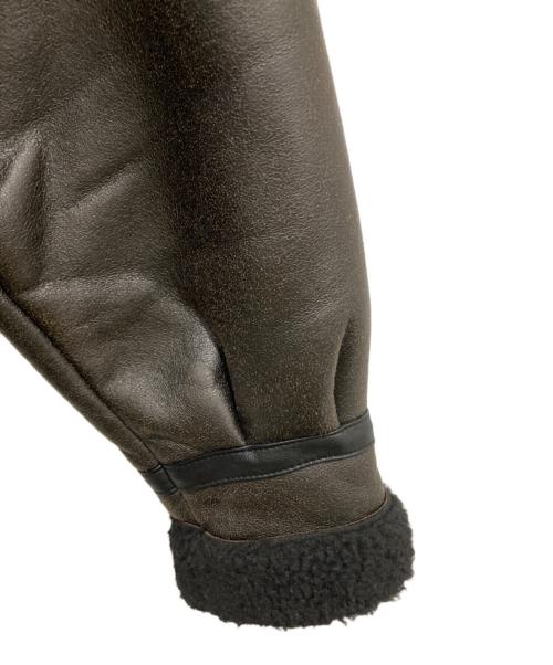 ALPHA（アルファ）ALPHA (アルファ) B-3フェイクムートンジャケット ブラウン サイズ:Sの古着・服飾アイテム