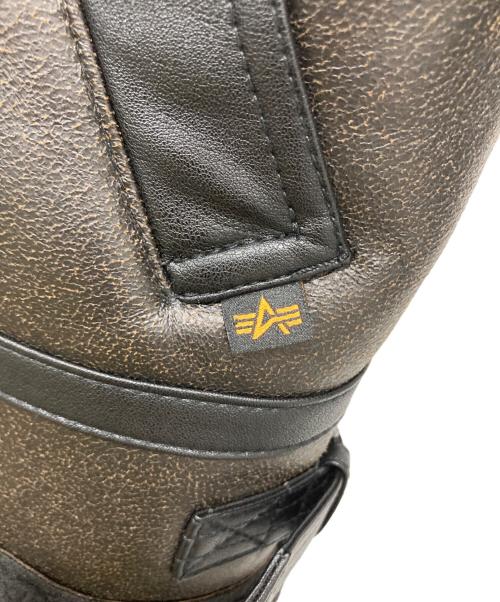 ALPHA（アルファ）ALPHA (アルファ) B-3フェイクムートンジャケット ブラウン サイズ:Sの古着・服飾アイテム