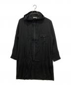 Yohji Yamamoto pour hommeヨウジヤマモト プールオム）の古着「CM CELLULOSE LAWN A-ZIPPER HOOD B」｜ブラック
