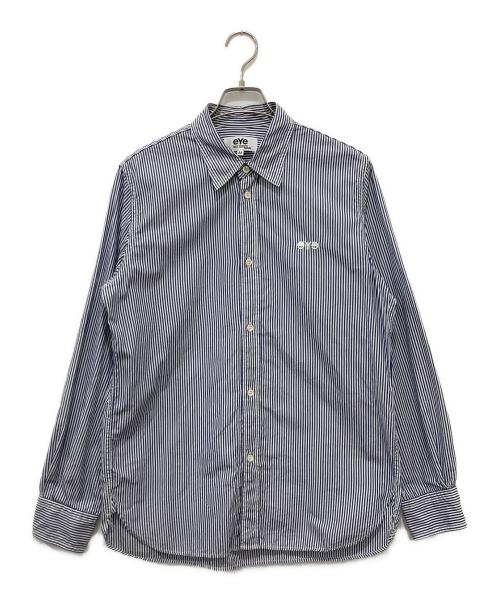 eYe COMME des GARCONS JUNYAWATANABE MAN（アイ コム デ ギャルソン ジュンヤ ワタナベ マン）eYe COMME des GARCONS JUNYAWATANABE MAN (アイ コム デ ギャルソン ジュンヤ ワタナベ マン) ストライプシャツ ホワイト サイズ:Ｍの古着・服飾アイテム