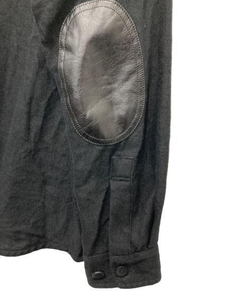 eYe COMME des GARCONS JUNYAWATANABE MAN（アイ コム デ ギャルソン ジュンヤ ワタナベ マン）eYe COMME des GARCONS JUNYAWATANABE MAN (アイ コム デ ギャルソン ジュンヤ ワタナベ マン) エルボーパッチ ウールシャツ ブラック サイズ:Ｓの古着・服飾アイテム