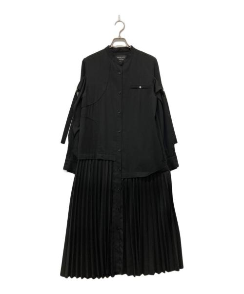 UNITED TOKYO（ユナイテッドトーキョー）UNITED TOKYO (ユナイテッドトーキョー) プリーツシャツワンピース ブラック サイズ:1の古着・服飾アイテム