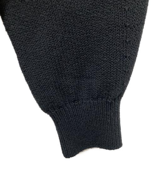 H BEAUTY&YOUTH（エイチ ビューティー&ユース）H BEAUTY&YOUTH (エイチ ビューティー&ユース) バンドルド コットン 5ゲージ クルーネック ニット ブラック サイズ:Ｓの古着・服飾アイテム