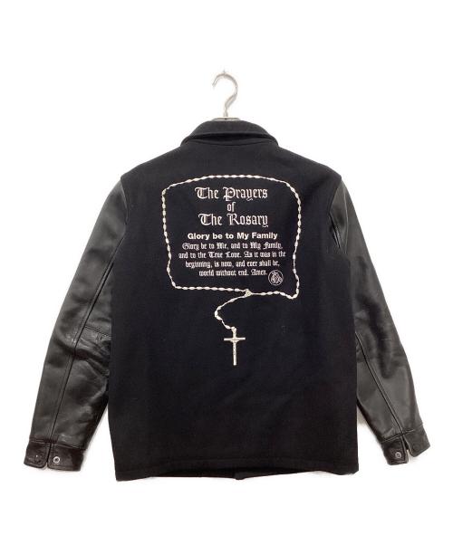 GDC（ジーディーシー）GDC (ジーディーシー) 袖切替スタジャン ブラック サイズ:Mの古着・服飾アイテム