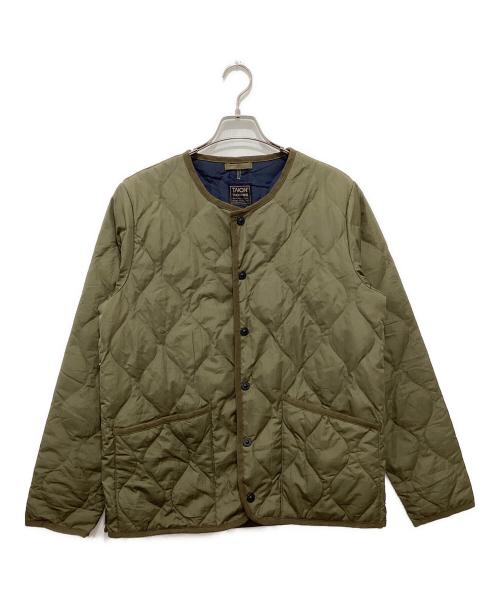TAION（タイオン）TAION (タイオン) ミリタリークルーネック ダウンジャケット オリーブ サイズ:Lの古着・服飾アイテム