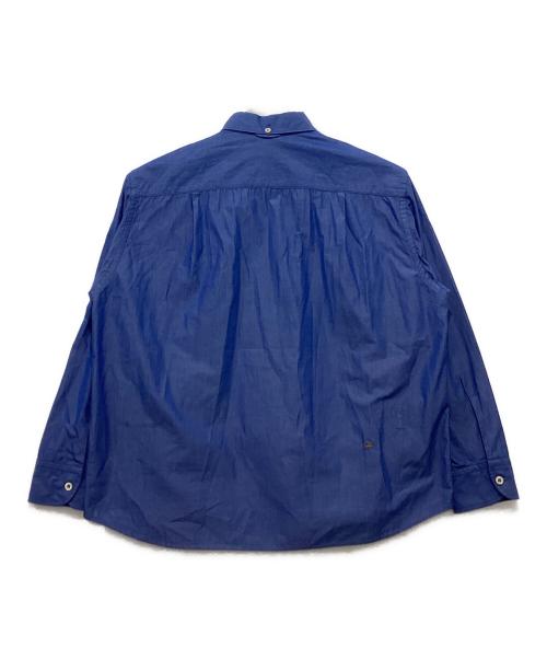 45R（フォーティファイブ・アール）45R (フォーティファイブ・アール) 180番三子のオーシャンタックボタンダウンブラウス ブルー サイズ:2の古着・服飾アイテム