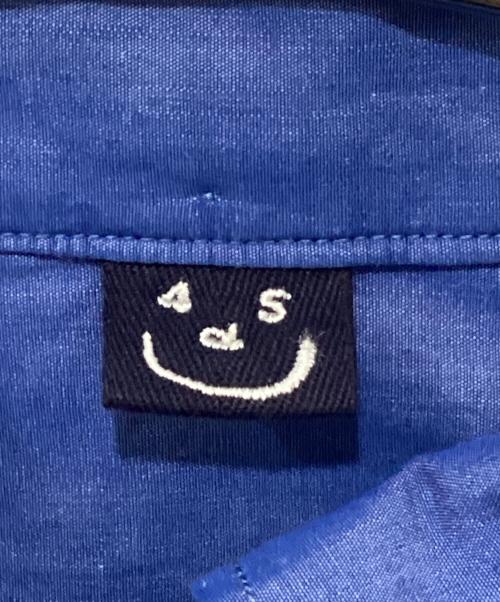 45R（フォーティファイブ・アール）45R (フォーティファイブ・アール) 180番三子のオーシャンタックボタンダウンブラウス ブルー サイズ:2の古着・服飾アイテム