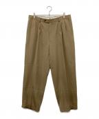 MONSIEUR  by GIVENCHYムッシュバイジバンシィ）の古着「3タックワイドパンツ/80's」｜ベージュ