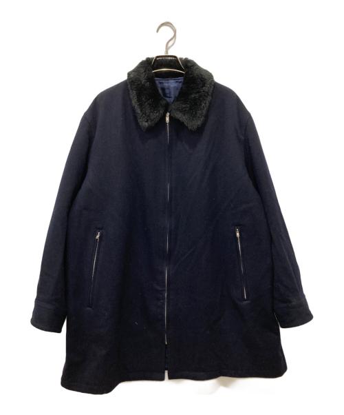 Y's for men（ワイズフォーメン）Y's for men (ワイズフォーメン) スイングトップファー付きブルゾン ネイビー サイズ:Mの古着・服飾アイテム