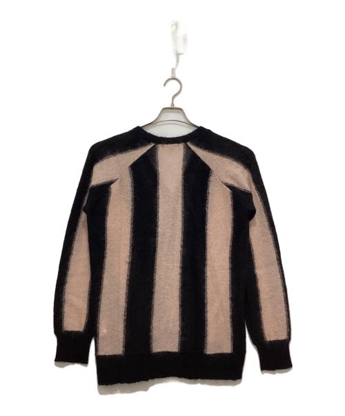 SUPREME（シュプリーム）SUPREME (シュプリーム) Striped Mohair Cardigan/13AW ピンク×ブラック サイズ:Mの古着・服飾アイテム