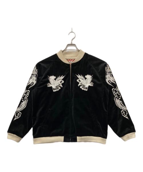 HOUSTON（ヒューストン）HOUSTON (ヒューストン) スカジャン ブラック サイズ:XLの古着・服飾アイテム