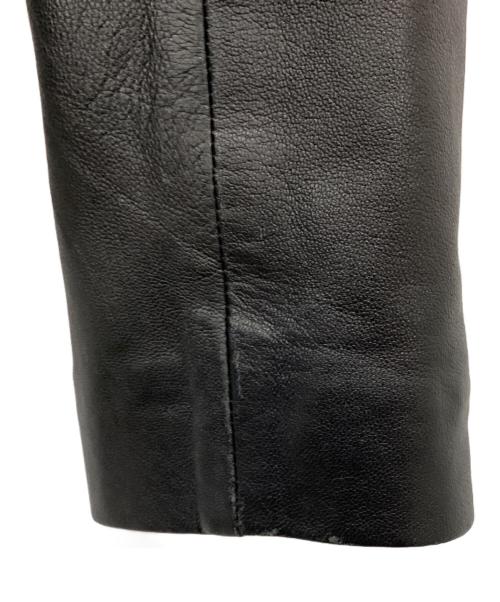 DOMA（ドマ）DOMA (ドマ) フード付レザーライダースジャケット ブラック サイズ:Sの古着・服飾アイテム