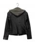 DOMA (ドマ) フード付レザーライダースジャケット ブラック サイズ:S：8000円