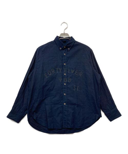45R（フォーティファイブ・アール）45R (フォーティファイブ・アール) 504オックスの908カレッジフォードシャツ ネイビー サイズ:2の古着・服飾アイテム