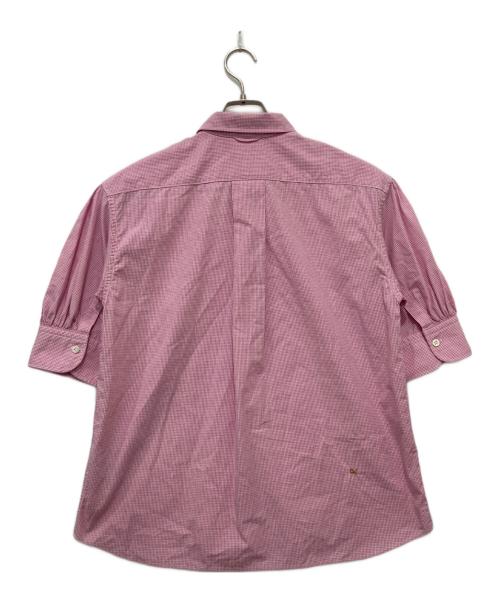 45R（フォーティファイブ・アール）45R (フォーティファイブ・アール) コンパクトダンプの5分袖クッペシャツ ピンク サイズ:2の古着・服飾アイテム