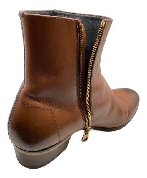 ALFRED DUNHILL（アルフレッド・ダンヒル）ALFRED DUNHILL (アルフレッド・ダンヒル) サイドジップブーツ ブラウン サイズ:44の古着・服飾アイテム