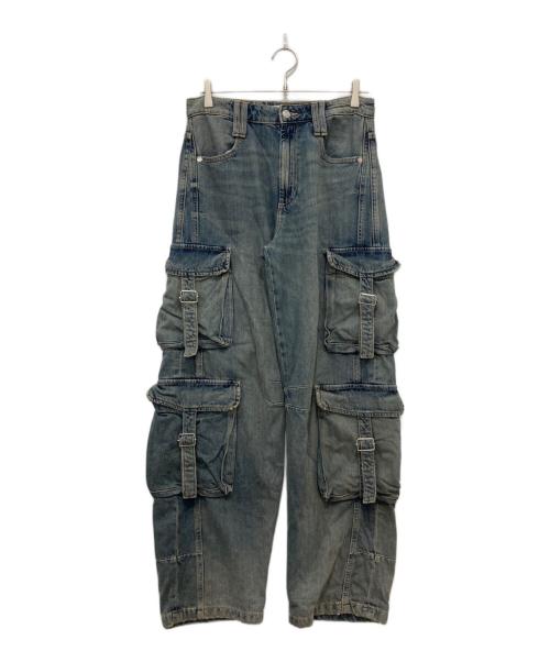 ZARA（ザラ）ZARA (ザラ) デニムカーゴパンツ インディゴ サイズ:36の古着・服飾アイテム