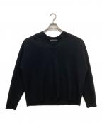 Nobleノーブル）の古着「ファインメリノウールVネックニット」｜ブラック