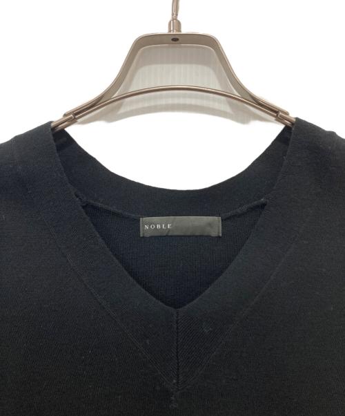 Noble（ノーブル）Noble (ノーブル) ファインメリノウールVネックニット ブラック サイズ:記載なしの古着・服飾アイテム