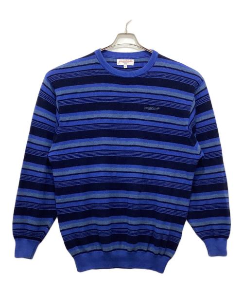 YARDSALE（ヤードセール）YARDSALE (ヤードセール) ボーダーニット ブルー×ネイビー サイズ:XLの古着・服飾アイテム