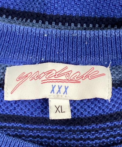 YARDSALE（ヤードセール）YARDSALE (ヤードセール) ボーダーニット ブルー×ネイビー サイズ:XLの古着・服飾アイテム