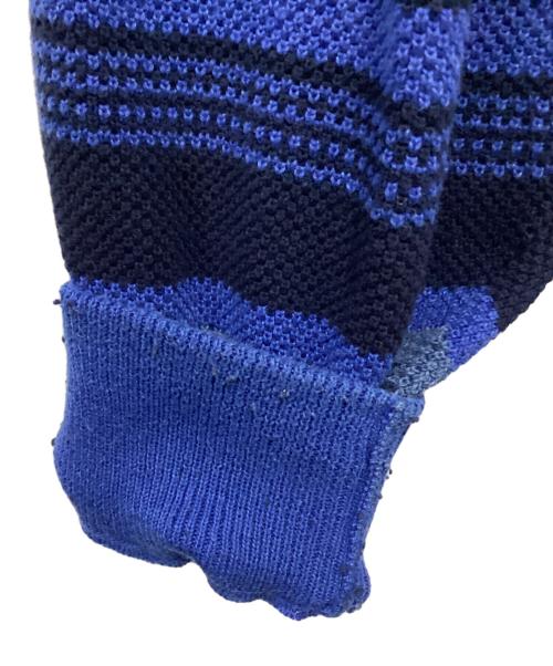 YARDSALE（ヤードセール）YARDSALE (ヤードセール) ボーダーニット ブルー×ネイビー サイズ:XLの古着・服飾アイテム