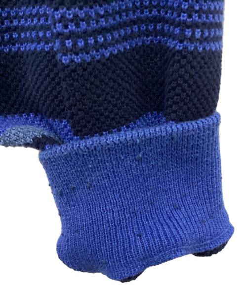 YARDSALE（ヤードセール）YARDSALE (ヤードセール) ボーダーニット ブルー×ネイビー サイズ:XLの古着・服飾アイテム