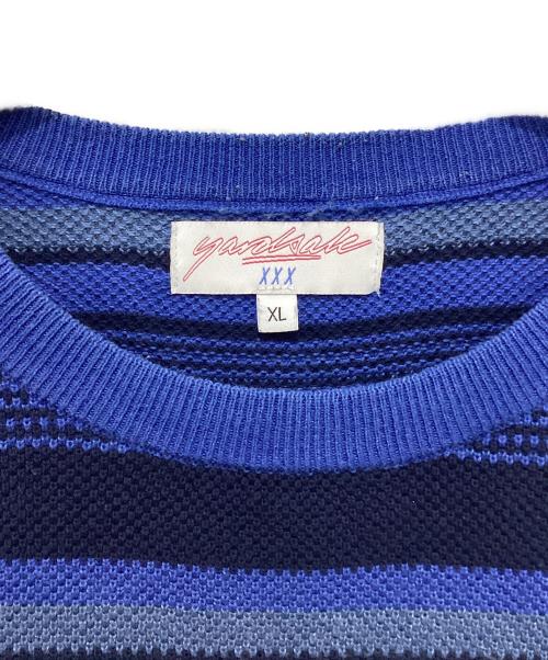 YARDSALE（ヤードセール）YARDSALE (ヤードセール) ボーダーニット ブルー×ネイビー サイズ:XLの古着・服飾アイテム