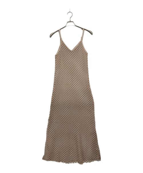 sahara（サハラ）sahara (サハラ) メッシュキャミソールワンピース ベージュ サイズ:下記参照の古着・服飾アイテム