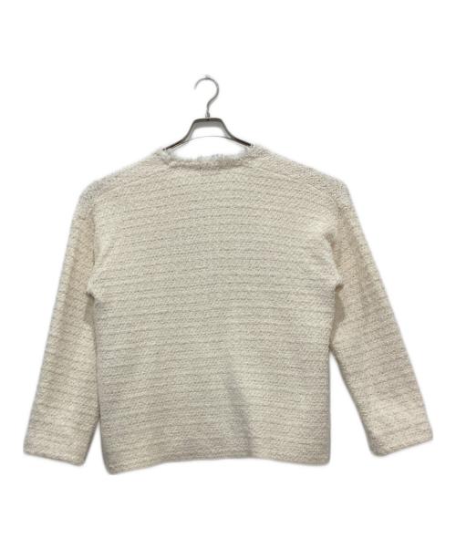 SHIPS（シップス）SHIPS (シップス) ニット ツイードクルーネック カーディガン アイボリー サイズ:-の古着・服飾アイテム