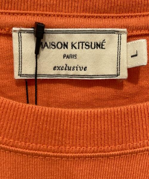 maison kitsune（メゾンキツネ）maison kitsune (メゾンキツネ) プリントTシャツ オレンジ サイズ:Lの古着・服飾アイテム