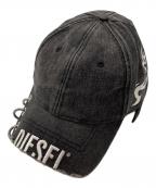 DIESELディーゼル）の古着「ダメージ加工ピアスキャップ」｜グレー