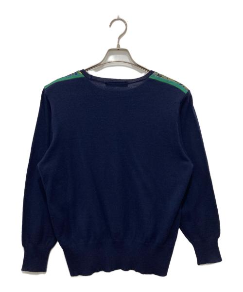 LEONARD（レオナール）LEONARD (レオナール) ウールシルクニット ネイビー サイズ:Lの古着・服飾アイテム