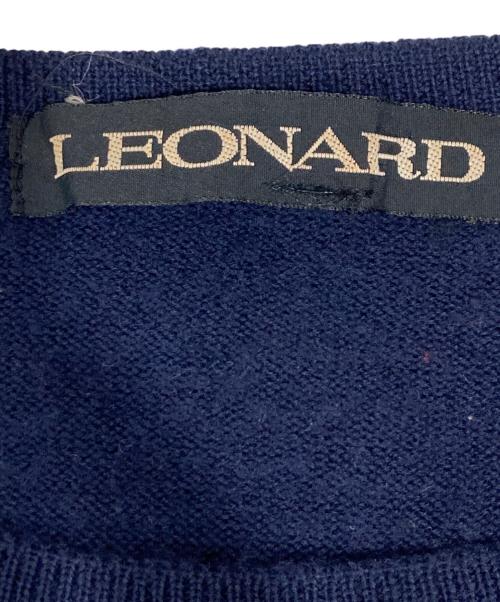 LEONARD（レオナール）LEONARD (レオナール) ウールシルクニット ネイビー サイズ:Lの古着・服飾アイテム