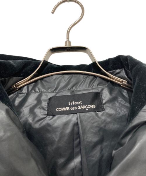 tricot COMME des GARCONS（トリココムデギャルソン）tricot COMME des GARCONS (トリココムデギャルソン) ベロア切替ダウンジャケット ブラック サイズ:下記参照の古着・服飾アイテム